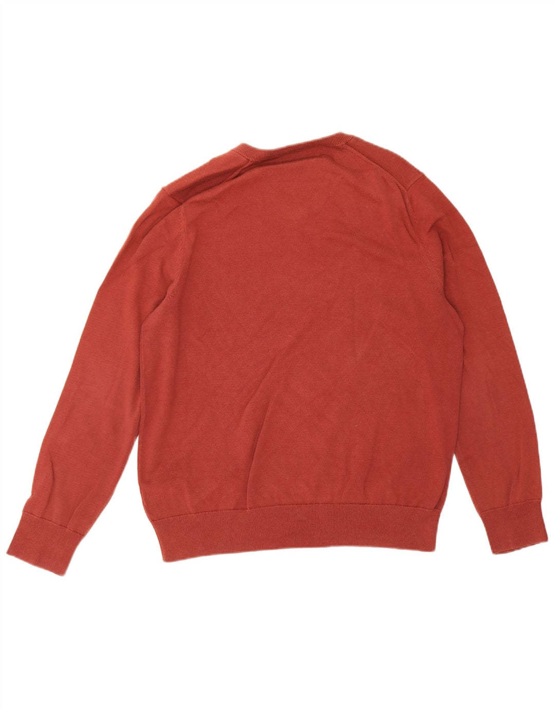 Marks & Spencer Jersey con cuello en V para hombre, talla grande, algodón granate