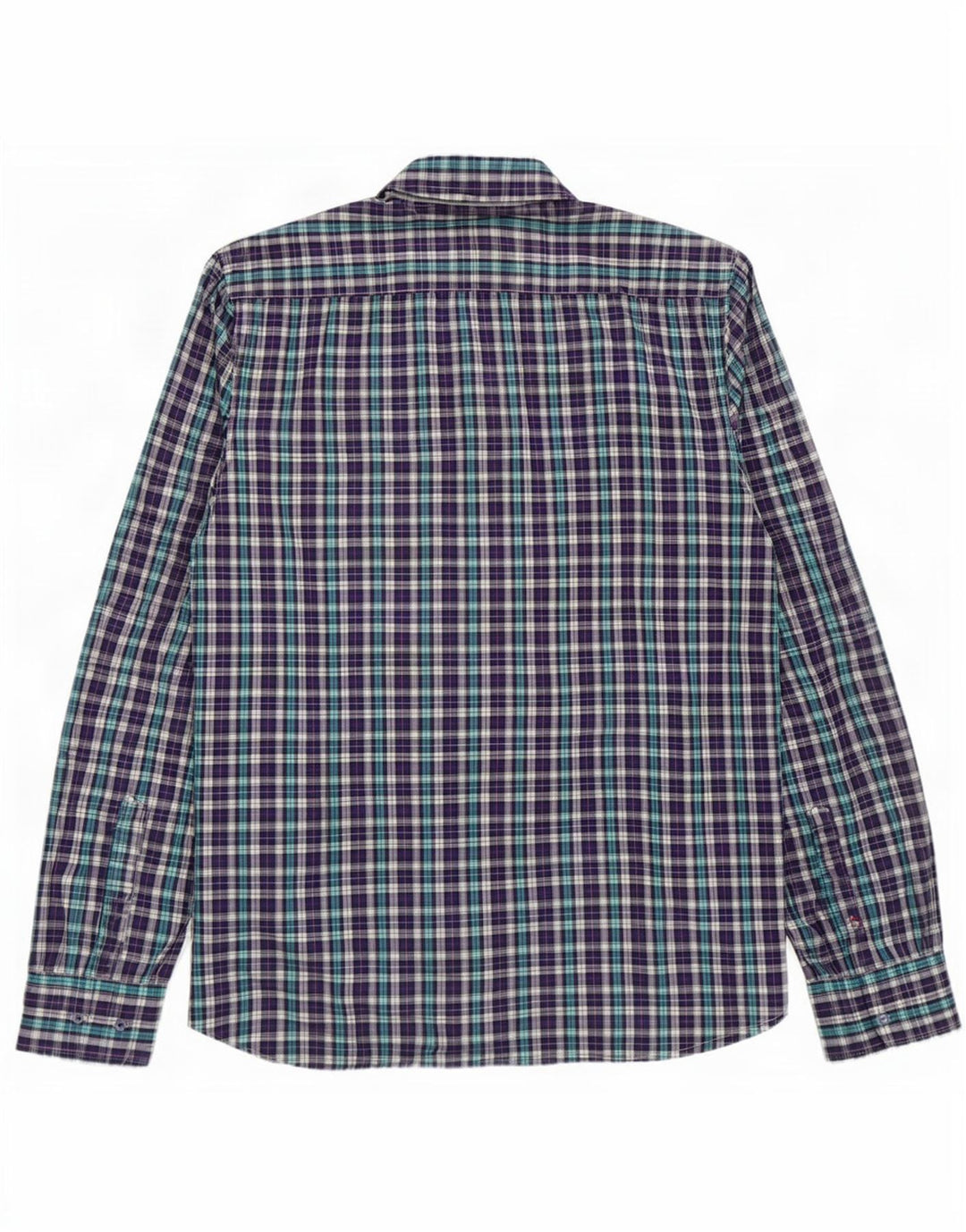 Camisa Gas Hombre Cuadros Morados Grandes