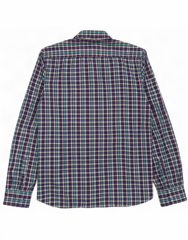 Camisa Gas Hombre Cuadros Morados Grandes