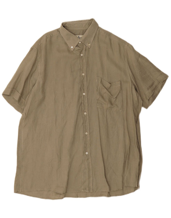 Cerruti 1881 Camisa Manga Corta Hombre Talla 17 43 XL Caqui