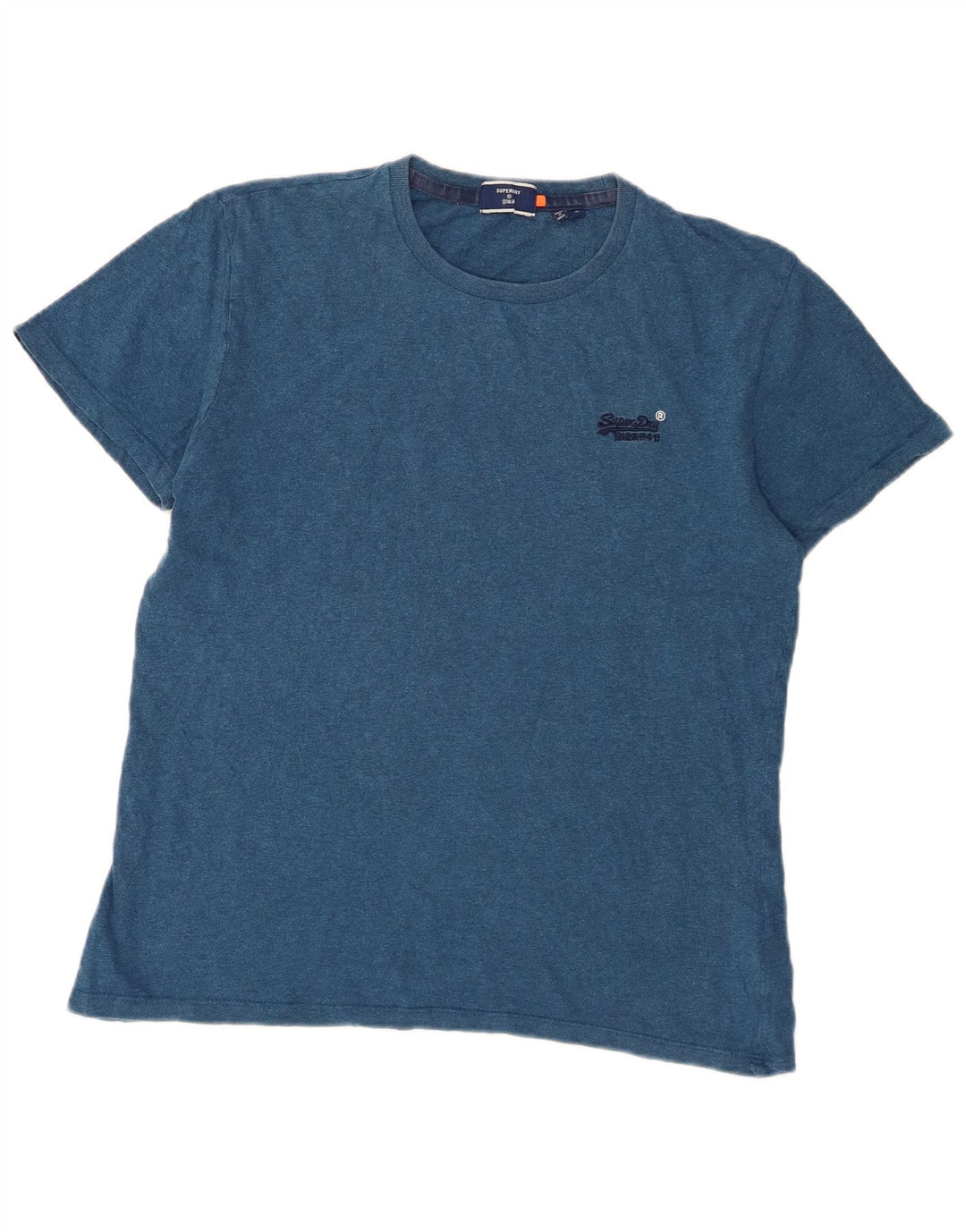 Superdry Camiseta para hombre Top Large de algodón moteado en azul