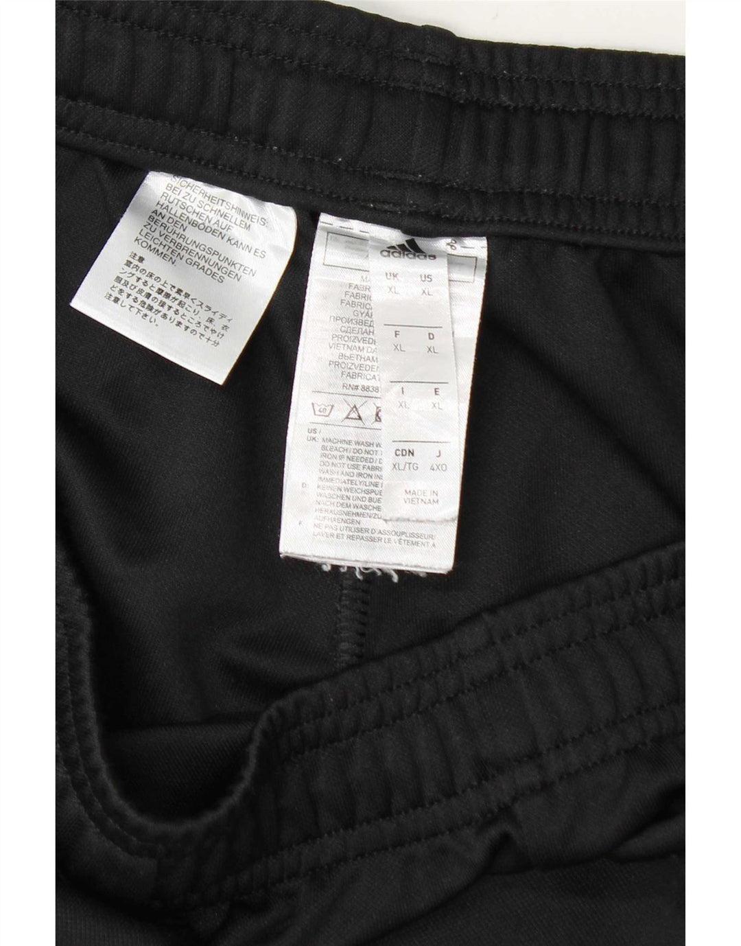 Adidas Pantalón Chándal Hombre XL Negro Poliéster