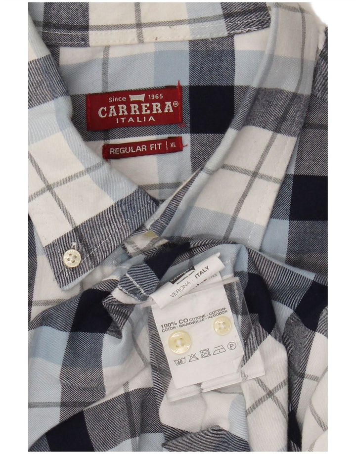 Camisa Carrera Hombre Regular Fit XL Algodón Azul