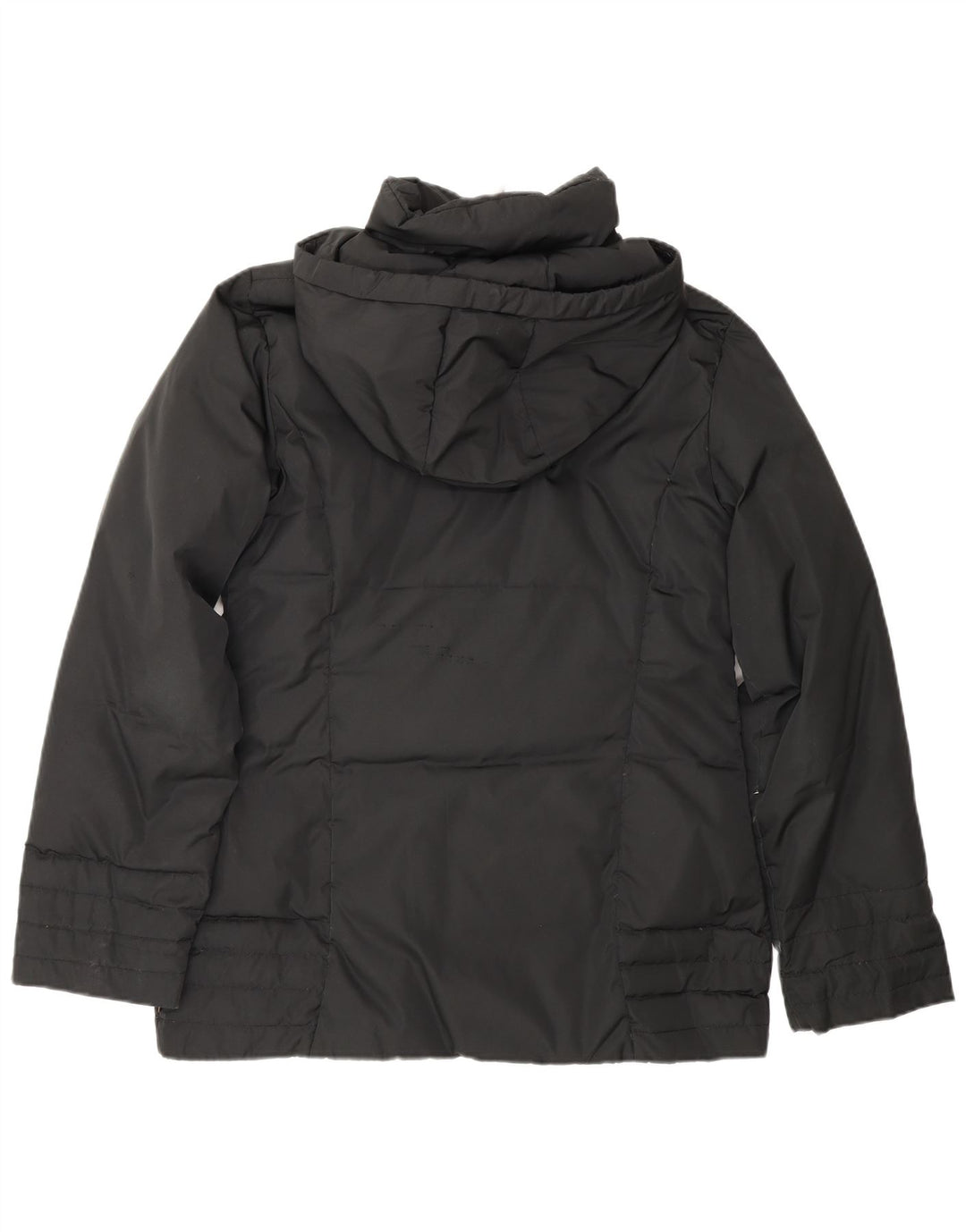 Moncler Chaqueta acolchada con capucha para mujer Talla 2 Mediana Poliéster negro