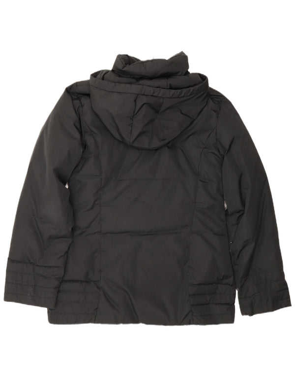 Moncler Chaqueta acolchada con capucha para mujer Talla 2 Mediana Poliéster negro