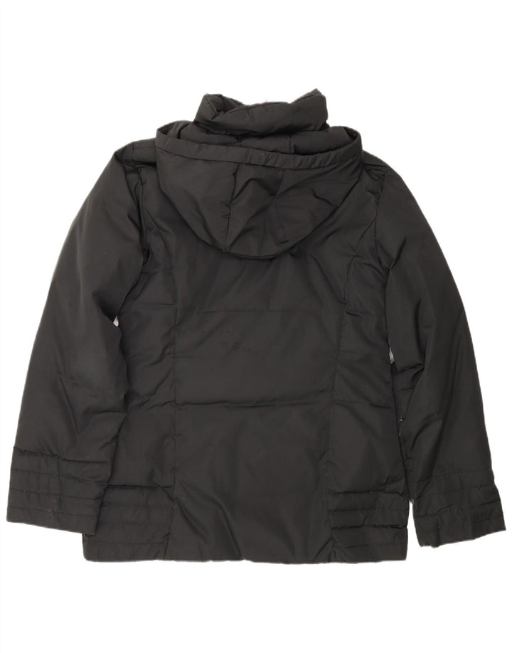 Moncler Chaqueta acolchada con capucha para mujer Talla 2 Mediana Poliéster negro