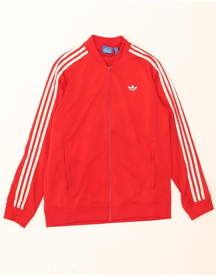 ADIDAS Chaqueta superior de chándal para hombre Poliéster rojo grande