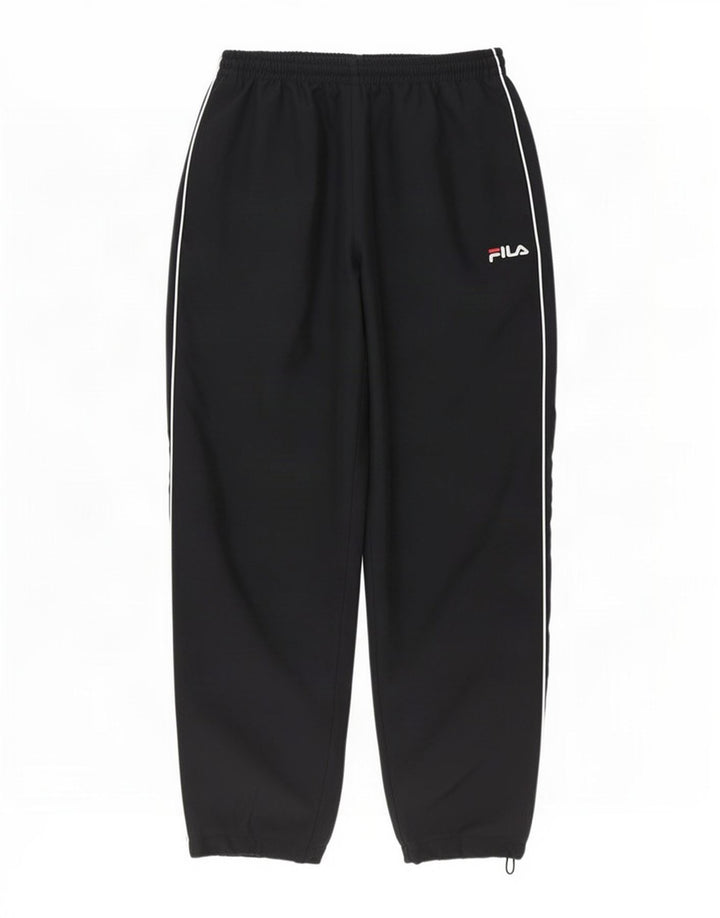 Fila Hombre Pantalones De Chándal Gráfico Joggers Mediano Poliéster Negro