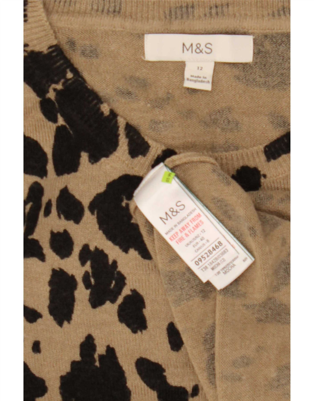 Marks & Spencer - Jersey de cuello redondo para mujer, talla 40, color beige medio