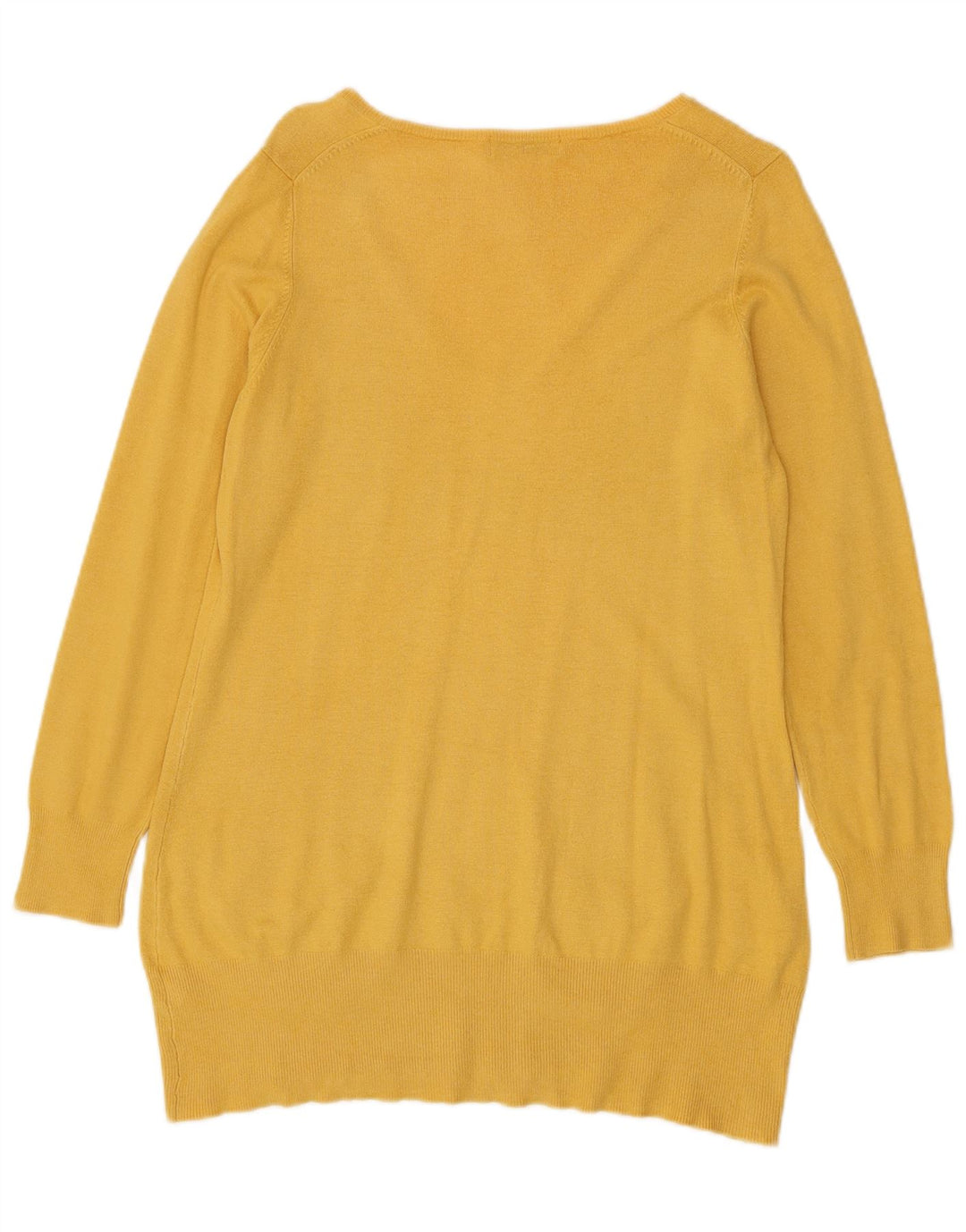 Marks & Spencer Jersey con cuello en V para mujer UK 44 Viscosa amarilla mediana
