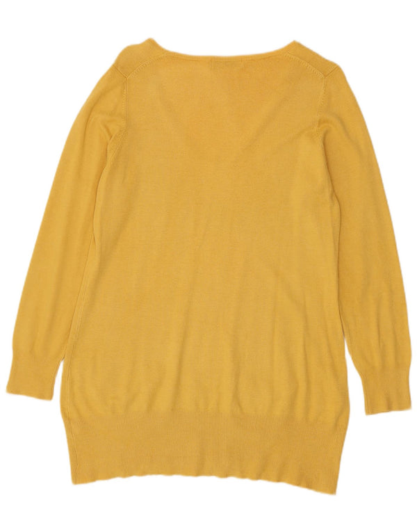 Marks & Spencer Jersey con cuello en V para mujer UK 44 Viscosa amarilla mediana