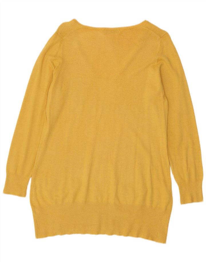 Marks & Spencer Jersey con cuello en V para mujer UK 44 Viscosa amarilla mediana