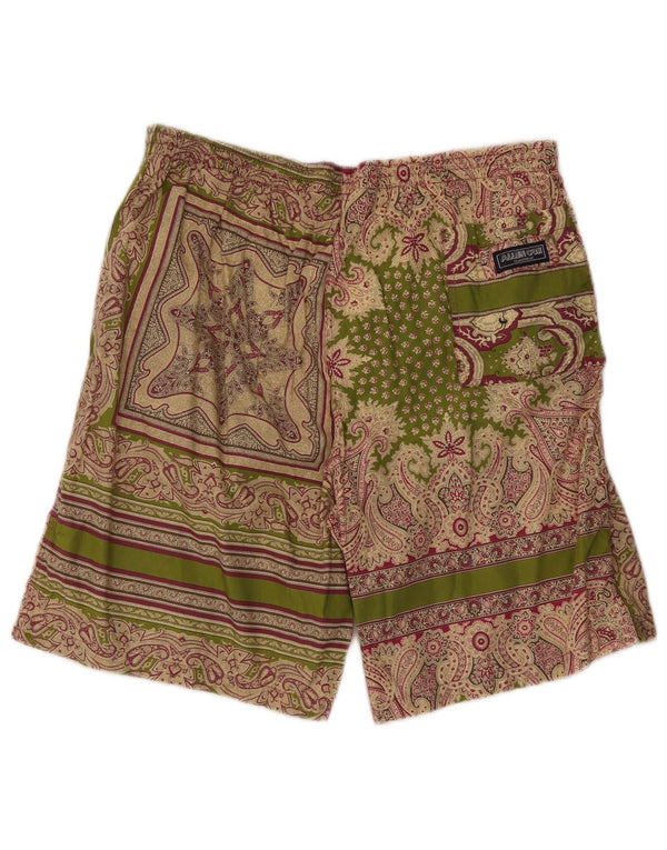Allen Cox - Bañador para hombre, talla 2XL, algodón verde paisley