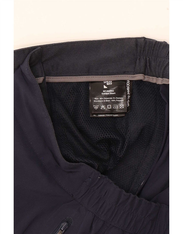 Shorts cargo para mujer Sprayway UK 12 Medium W32 Poliamida azul marino