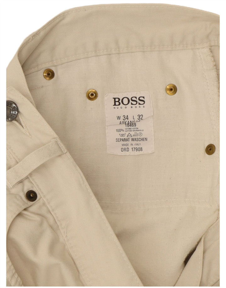 Vaqueros cónicos Arkansas para hombre de HUGO BOSS W34 L32 Algodón blanco