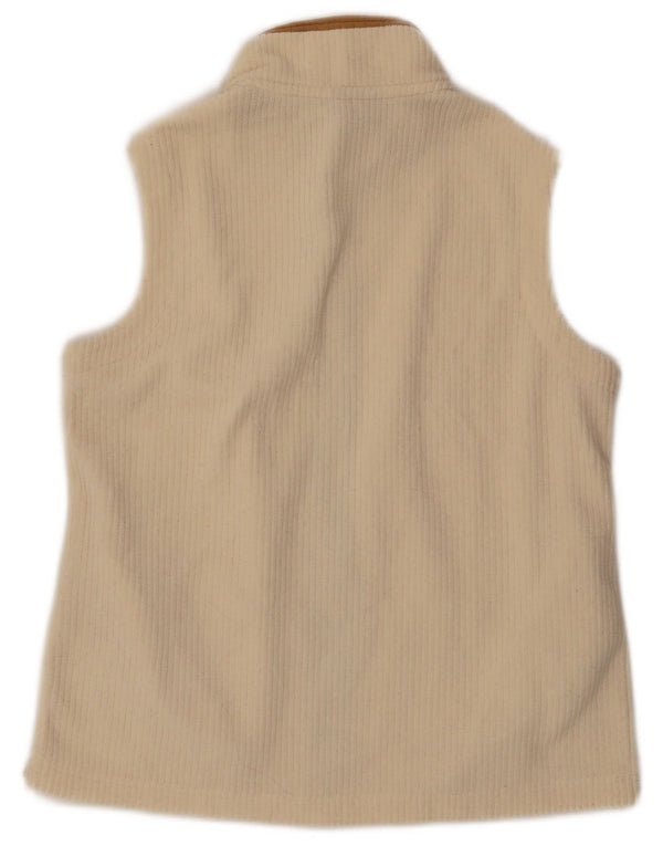 Conte of Florence Chaleco polar para mujer UK 44 Bloque de color beige medio