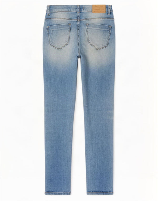 Zara Jeans Slim Desgastados para Mujer EU 38 Small W28 L32 Azul
