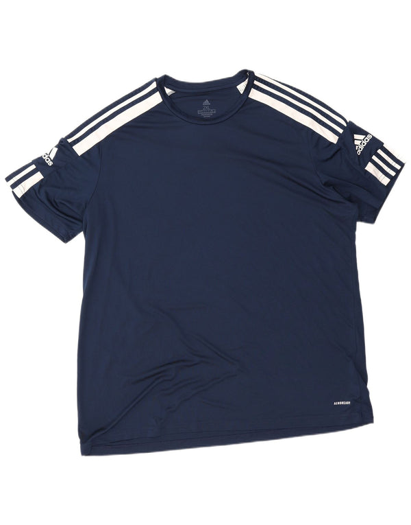 Adidas Camiseta Aeroready para hombre Top 2XL Azul marino Colorblock Poliéster