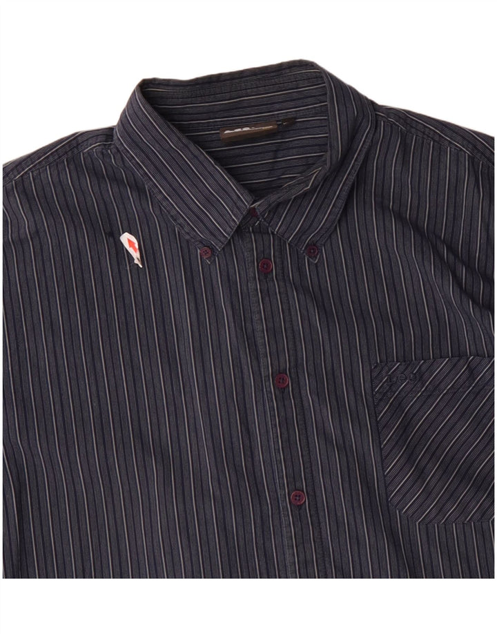 Camisa Lee para hombre 2XL Algodón a rayas azul marino