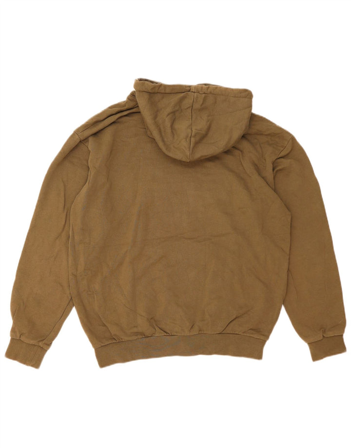 Zara Hombre Sudadera Con Capucha Jersey Mediano Caqui Algodón