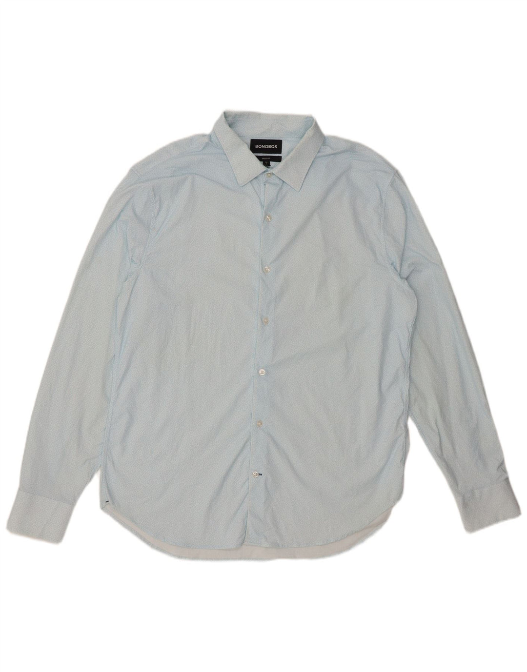 BONOBOS Camisa de ajuste atlético para hombre Nylon manchado azul grande