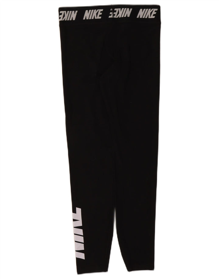 Nike - Leggings gráficos para mujer (talla 40), algodón negro mediano