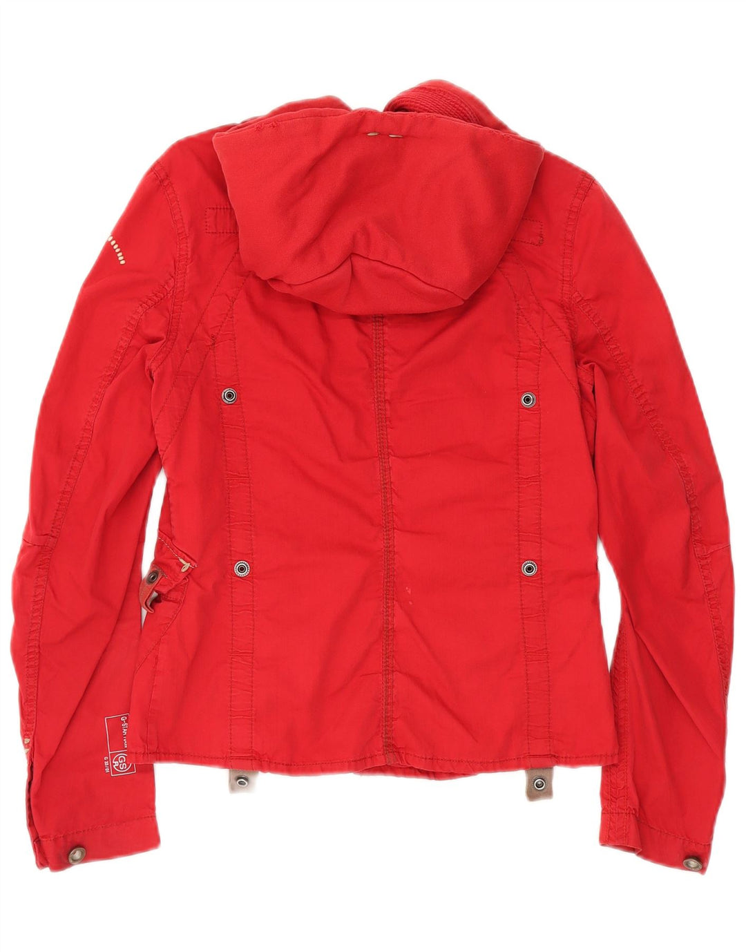 Chaqueta utilitaria con capucha para mujer G Star UK 44 Algodón rojo mediano
