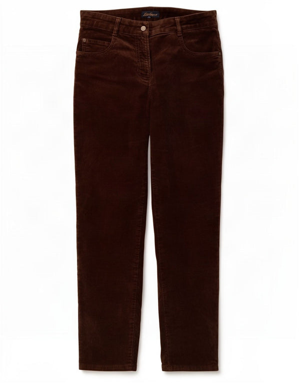 Luisa Spagnoli Pantalón recto de pana para mujer IT 44 Medium W30 L27 Marrón