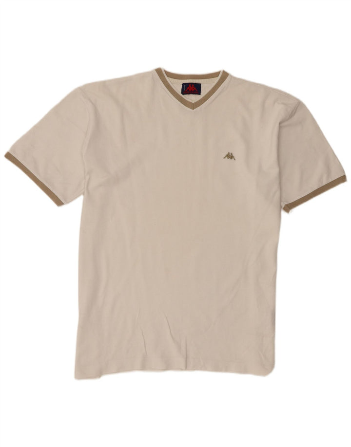 Kappa Camiseta Hombre Top XL Blanco Algodón