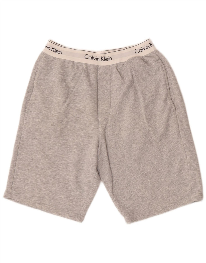 Calvin Klein Pantalones cortos deportivos gráficos para hombre de algodón gris pequeño