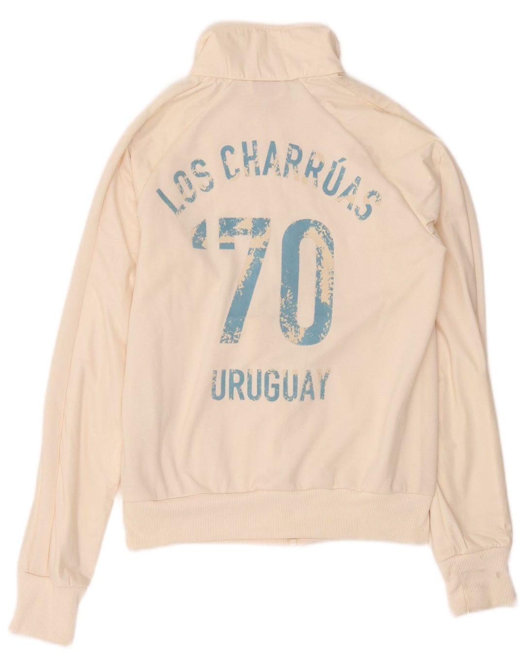 Puma Mujer Gráfico Chándal Top Chaqueta UK 6 XS Blanco Poliéster