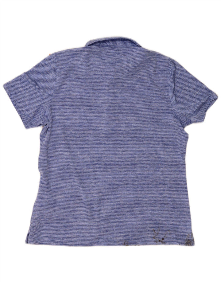 Vineyard Vines Polo para mujer UK 44 Poliéster a rayas azul medio