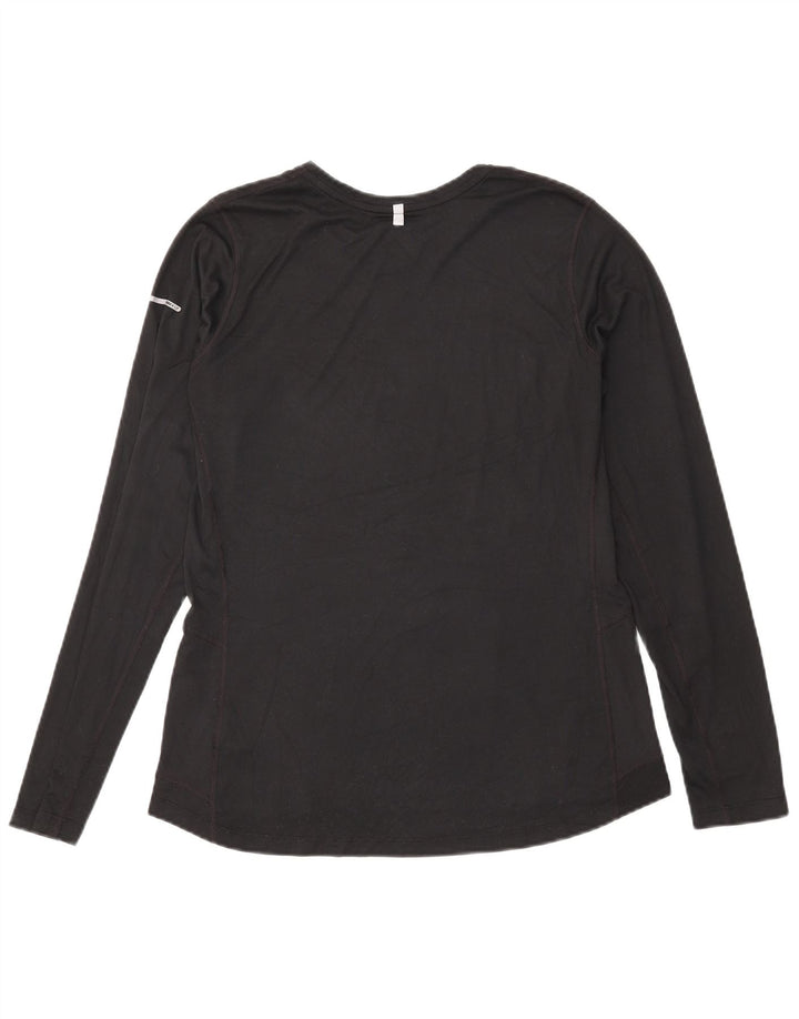 Nike Mujer Dri Fit Top Manga Larga UK 46 Grande Poliéster Negro