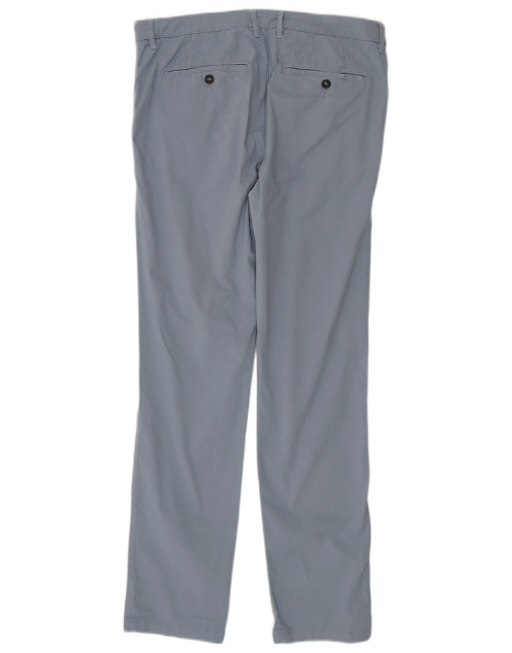 Benetton Pantalón Chino Recto Hombre IT 48 Medium W30 L32 Algodón Azul