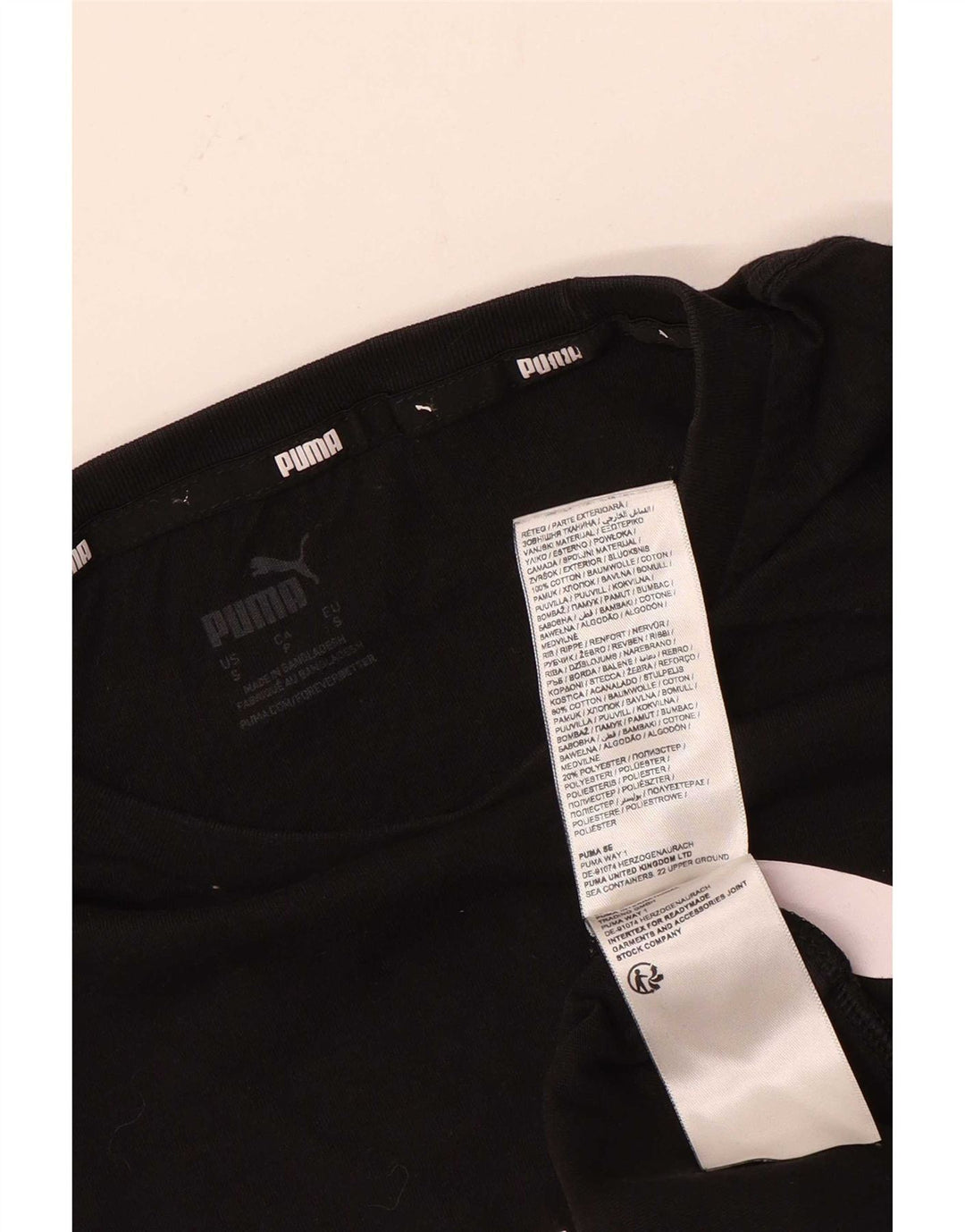 Puma - Camiseta gráfica para hombre, talla pequeña, algodón negro