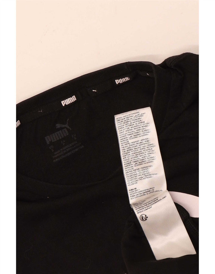 Puma - Camiseta gráfica para hombre, talla pequeña, algodón negro