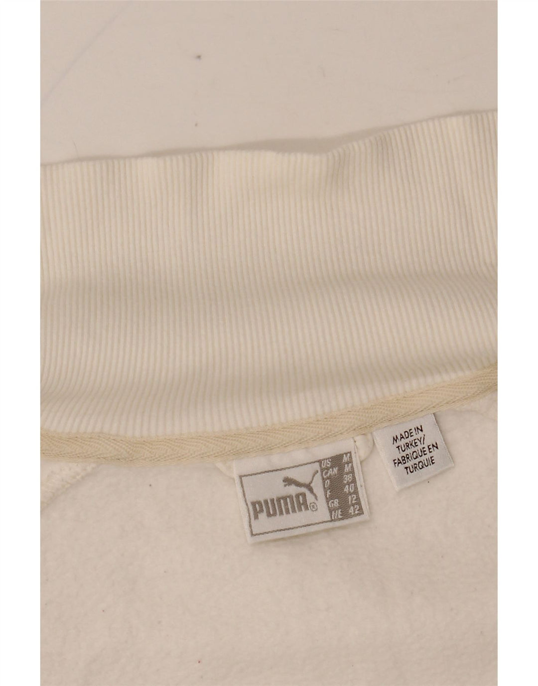 PUMA Chaqueta superior de chándal con gráfico para mujer UK 14 Medium White