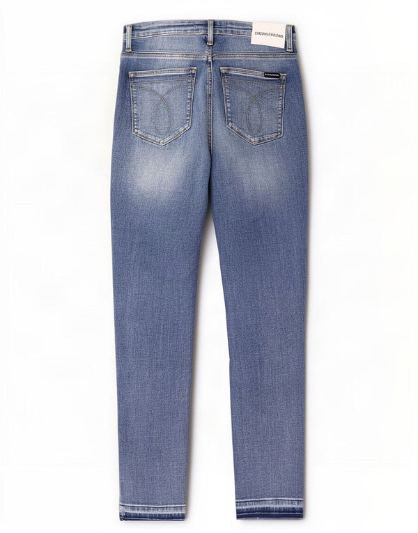 Vaqueros ajustados para mujer Calvin Klein W33 L27 Algodón azul