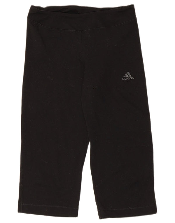 Adidas Mujer Climalite Capri Chándal Pantalones UK 12 Mediano Negro