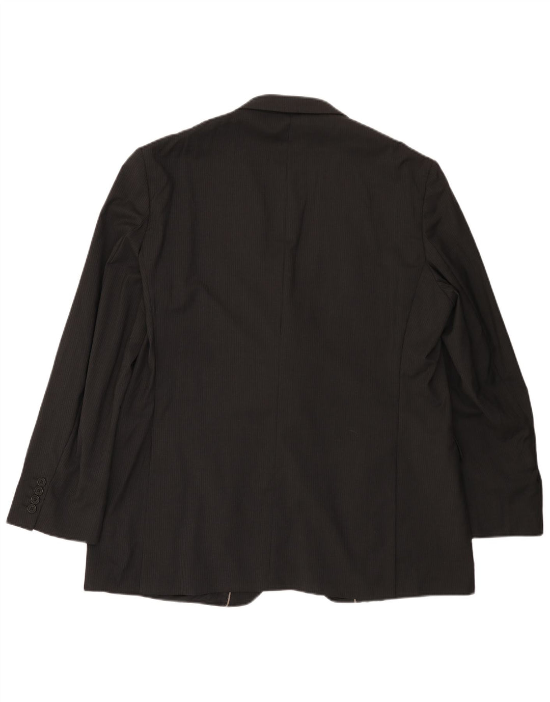 MARKS & SPENCER Chaqueta tipo blazer de 2 botones para hombre UK 38 Mediana negra a rayas