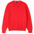 Gap Jersey con cuello en V para mujer, talla grande, algodón rojo