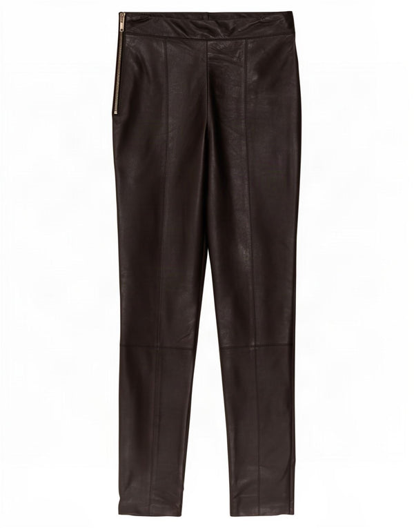 Topshop Leggings de piel sintética para mujer UK 12 Medium W26 L28 Poliéster negro
