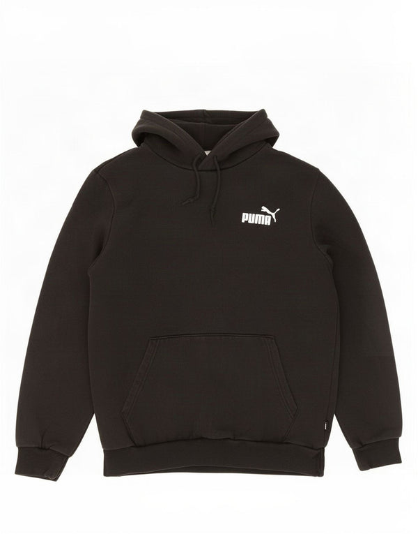 Puma - Sudadera con capucha para hombre, talla pequeña, algodón negro