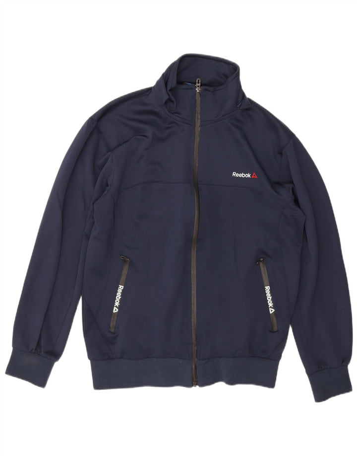 Reebok Chaqueta de chándal para hombre 2XL Azul marino Poliéster