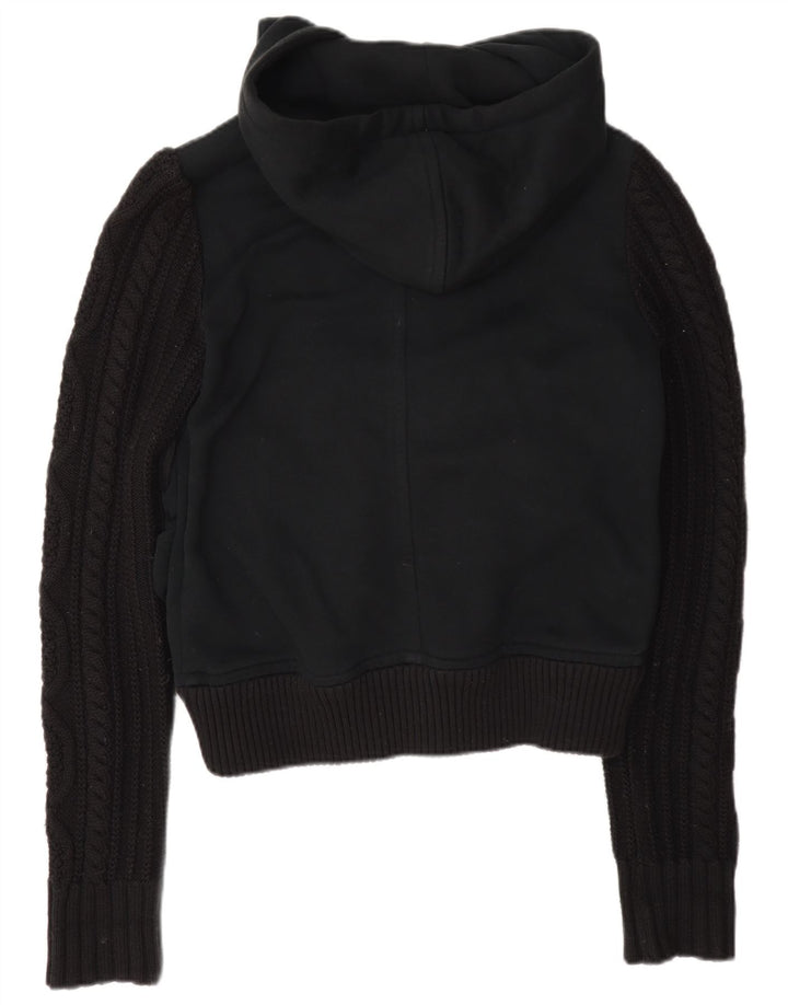 Iceberg Sudadera con capucha y cremallera para mujer IT 44 Medium Azul marino Algodón