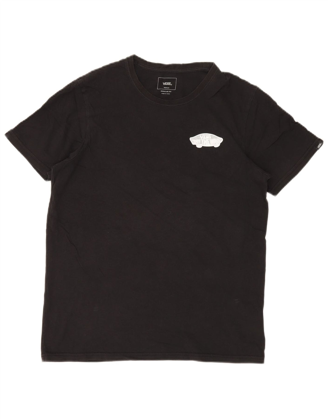 Vans Camiseta con gráfico de ajuste regular para hombre Top mediano de algodón negro