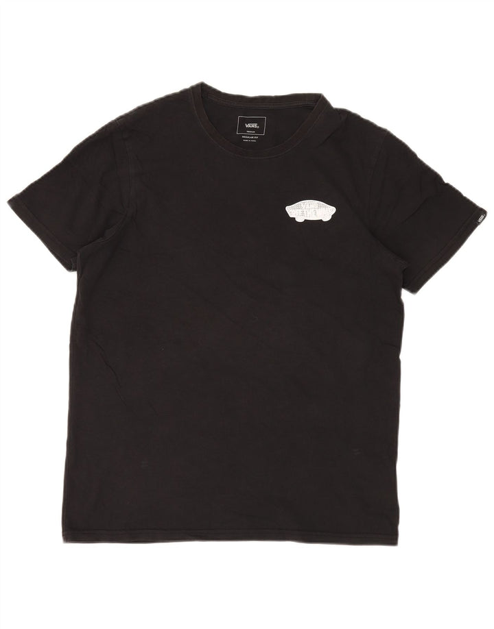 Vans Camiseta con gráfico de ajuste regular para hombre Top mediano de algodón negro