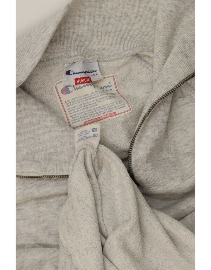 Champion Sudadera Con Cuello Y Cremallera Jumper De Algodón Moteado Gris Medio