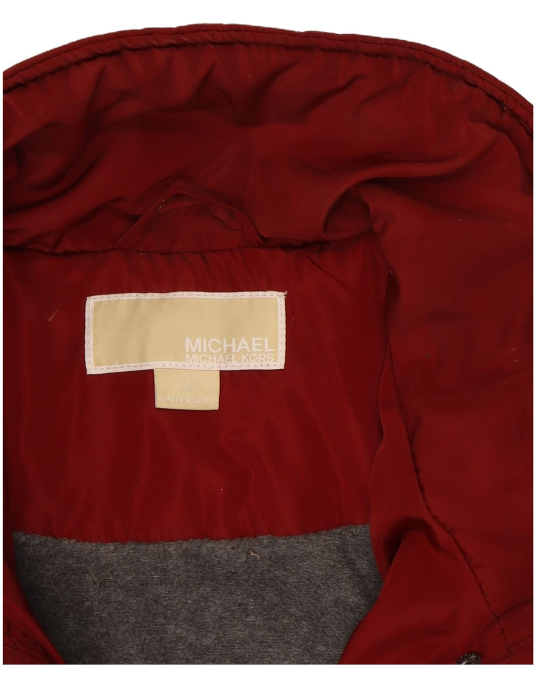 MICHAEL KORS Chaqueta acolchada militar para mujer UK 14 Medium Red
