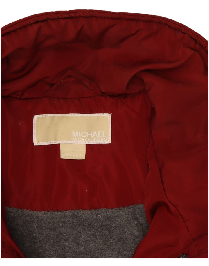 MICHAEL KORS Chaqueta acolchada militar para mujer UK 14 Medium Red